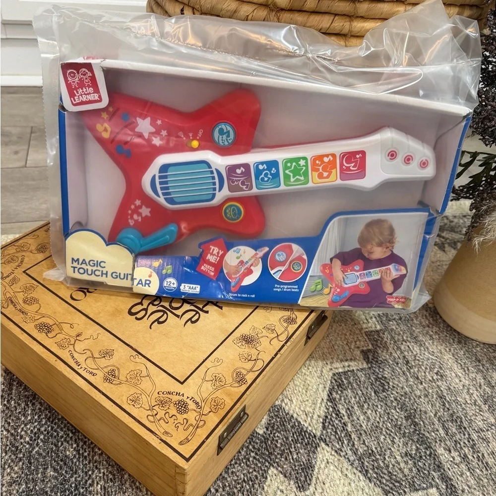 New Magic Touch Guitar, Infant Toddler Light Up Music Toy with Volume Control
